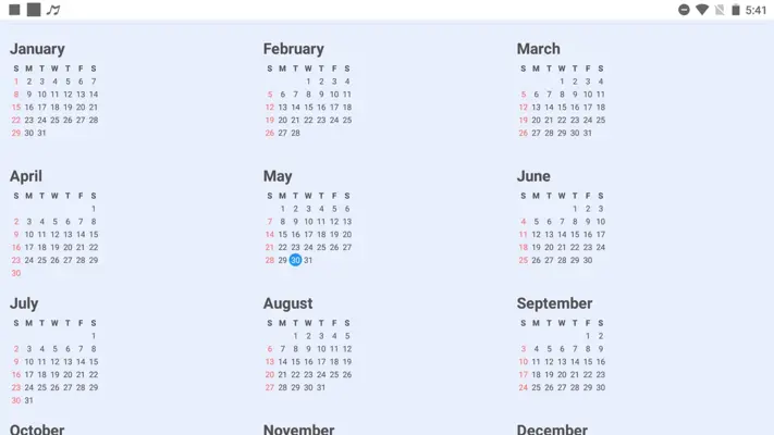 Calendar android App screenshot 0