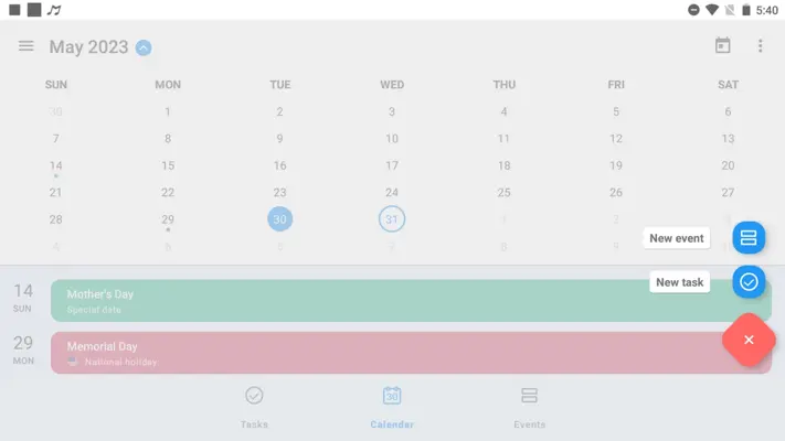 Calendar android App screenshot 9