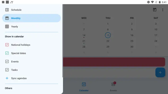 Calendar android App screenshot 1