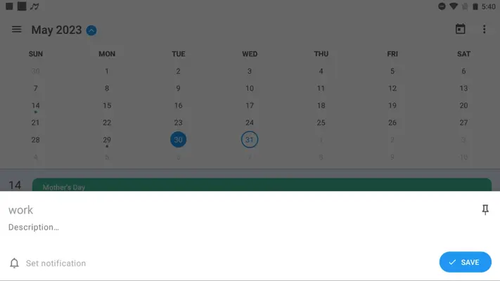 Calendar android App screenshot 8